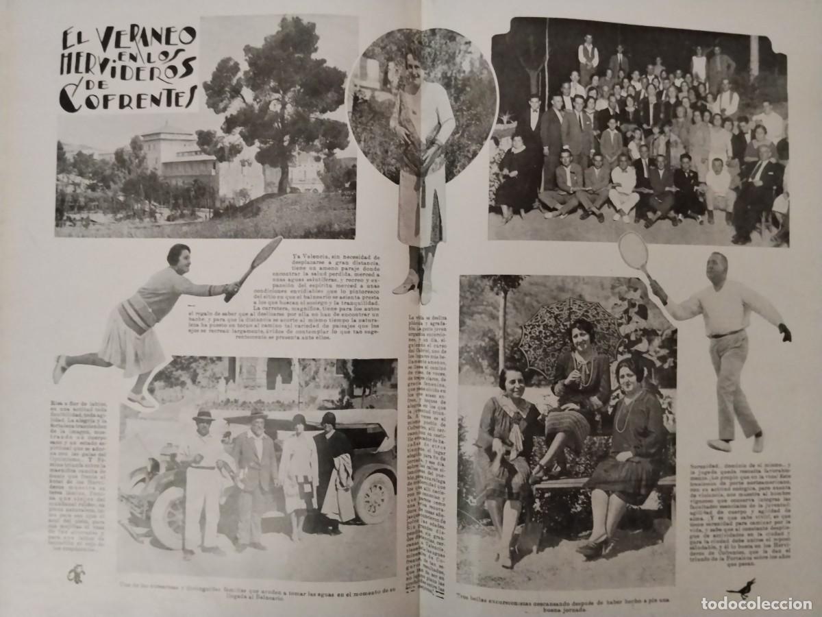 Coleccionismo de revistas y peri&oacute;dicos: EL VERANO EN EL BALNEARIO DE LOS HERVIDEROS DE COFRENTES VALENCIA SITGES 2 HOJAS REVISTA A&Ntilde;O 1928