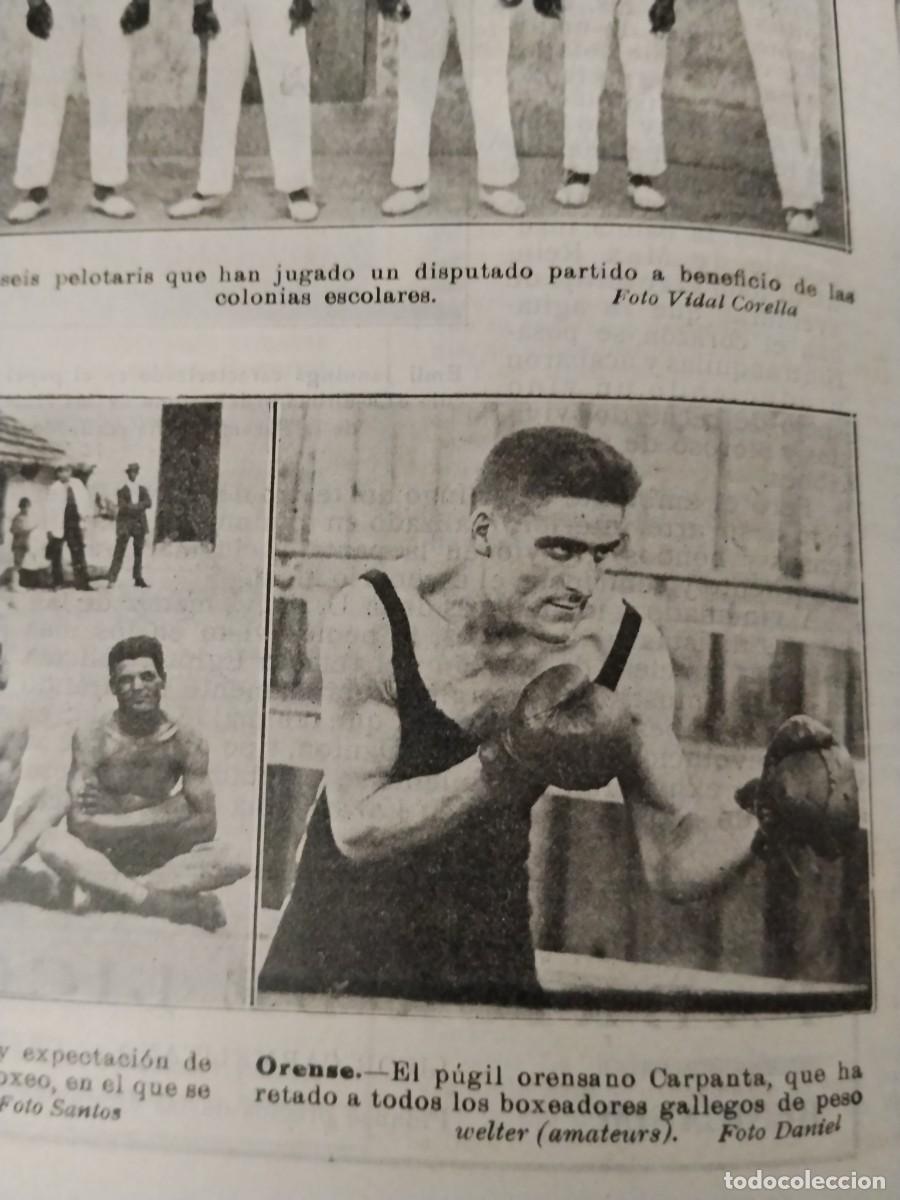 Coleccionismo de revistas y peri&oacute;dicos: EL PUGIL,ORENSANO CARPANTA QUE HA RETADO A TODOS LOS BOXEADORES GALLEGOS PESO WELTER HOJA A&Ntilde;O 1928