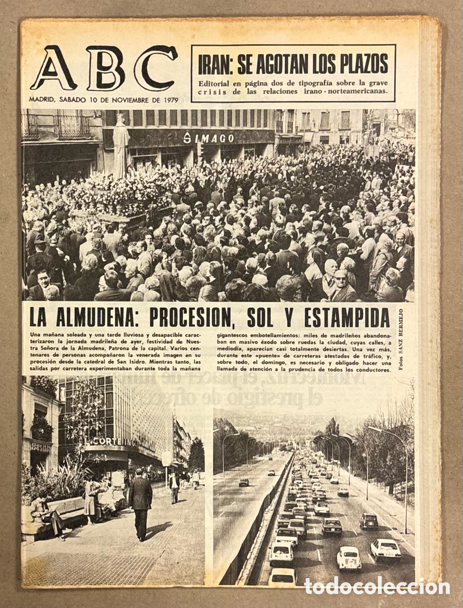 Coleccionismo de revistas y peri&oacute;dicos: ABC (10 NOVIEMBRE 1979). FESTIVIDAD ALMUDENA, ROBOS MUSEO SANTA EULALIA PAREDES DE NAVA (PALENCIA)