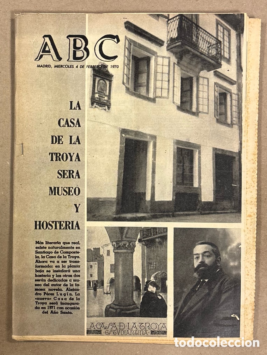 Coleccionismo de revistas y peri&oacute;dicos: ABC (4 FEBRERO 1970). CASA DE TTOYA DE SANTIAGO SER&Aacute; MUSEO Y HOSTER&Iacute;A, TO&Ntilde;O HUMORISTA,&hellip;