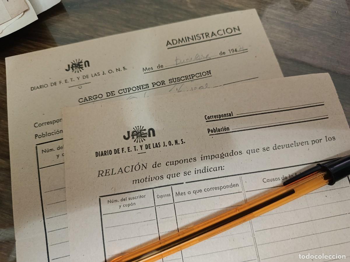 Coleccionismo de revistas y peri&oacute;dicos: DIARIO JAEN DIARIO DEL MOVIMIENTO 85 A&Ntilde;OS DOCUMENTOS DE CUPONES.
