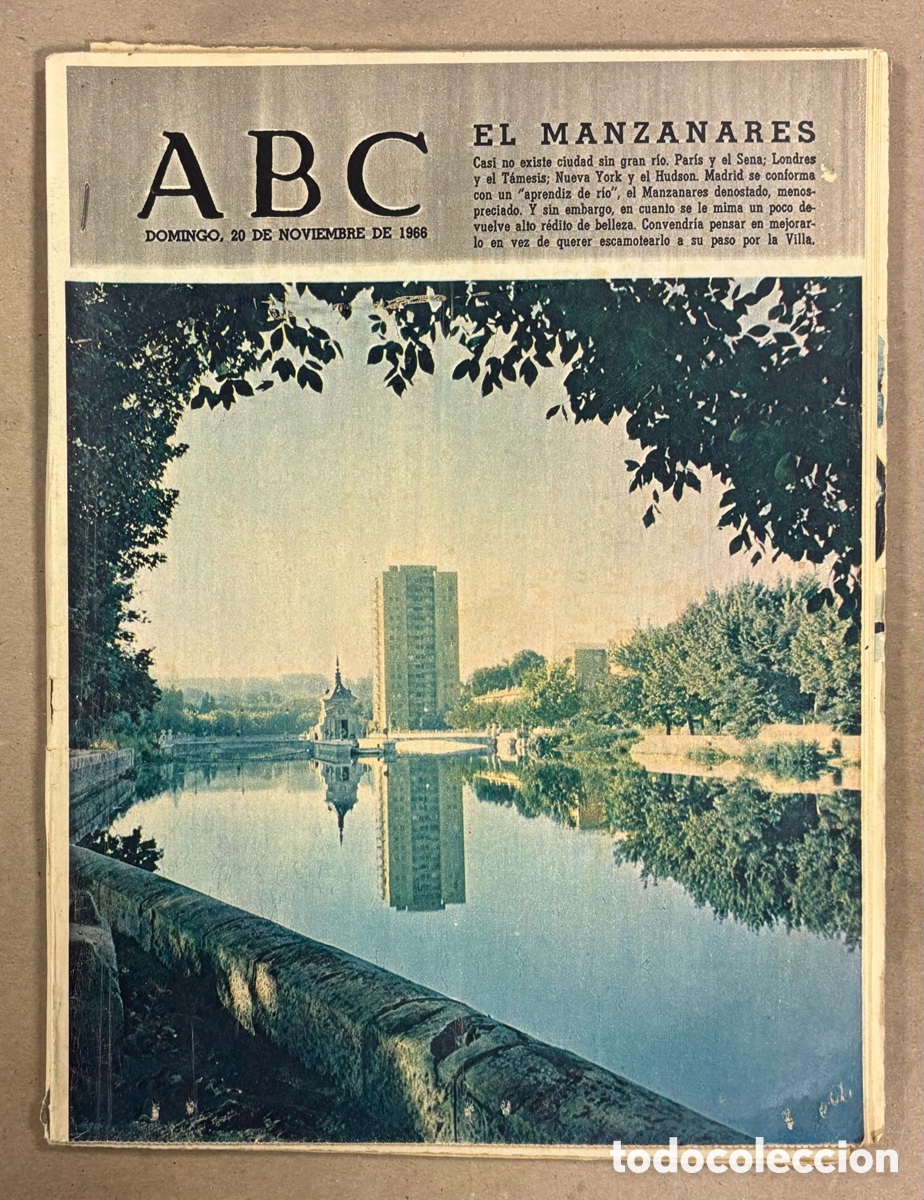 Coleccionismo de revistas y peri&oacute;dicos: ABC (29 NOVIEMBRE 1966). R&Iacute;O MANZANARES MADRID, ANTONIO GADES, REAL MADRID - BARCELONA, FEDERICO GAL