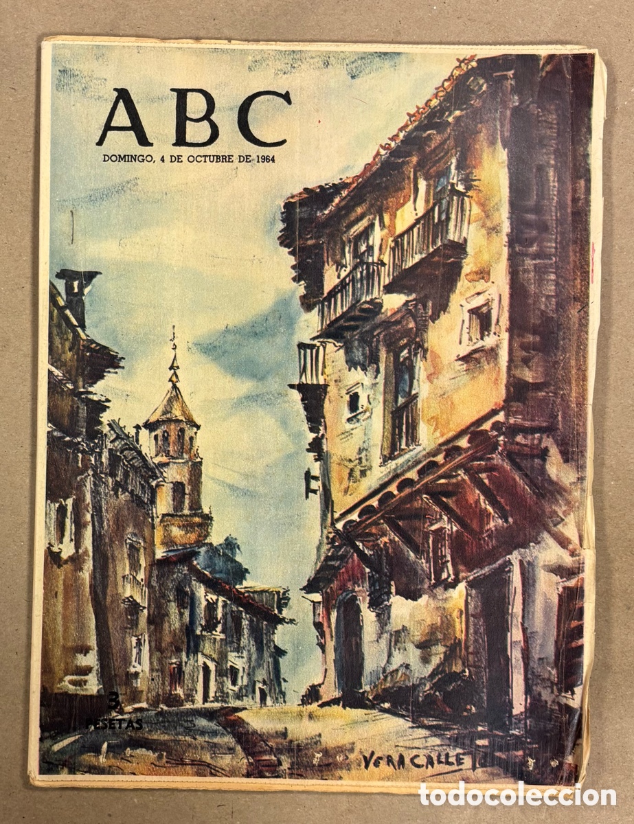 Coleccionismo de revistas y peri&oacute;dicos: ABC (4 OCTUBRE 1964). GREGORIO PRIETO, ACADEMIA RIPOLLET, ZARAGOZA - ATHLETIC DE BILBAO,.,,