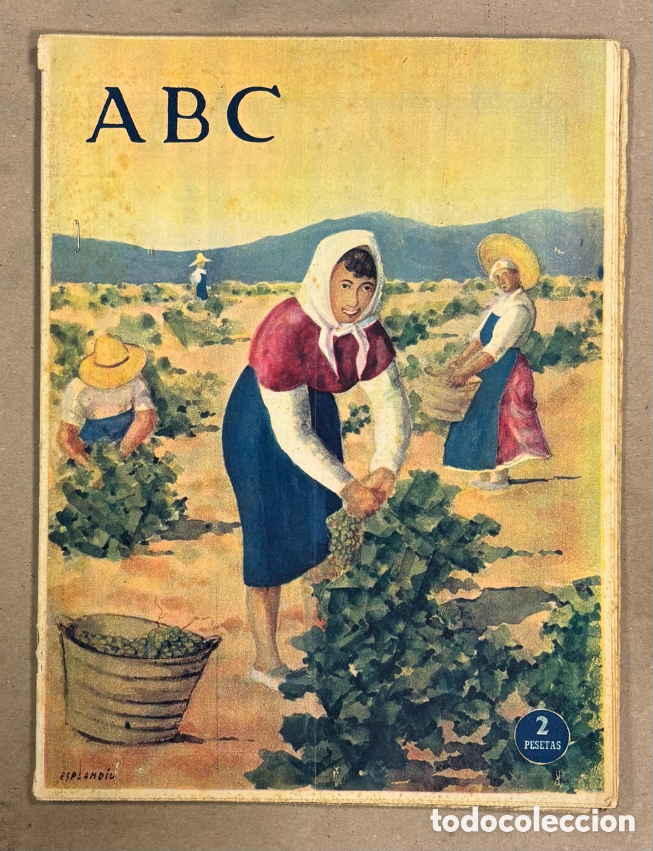 Coleccionismo de revistas y peri&oacute;dicos: ABC (25 OCTUBRE 1958). ESPLANDIU, MOLINO BACHILLER SANS&Oacute;N CARRASCO, FRANCO EN YUSTE, MODA ESPA&Ntilde;OLA
