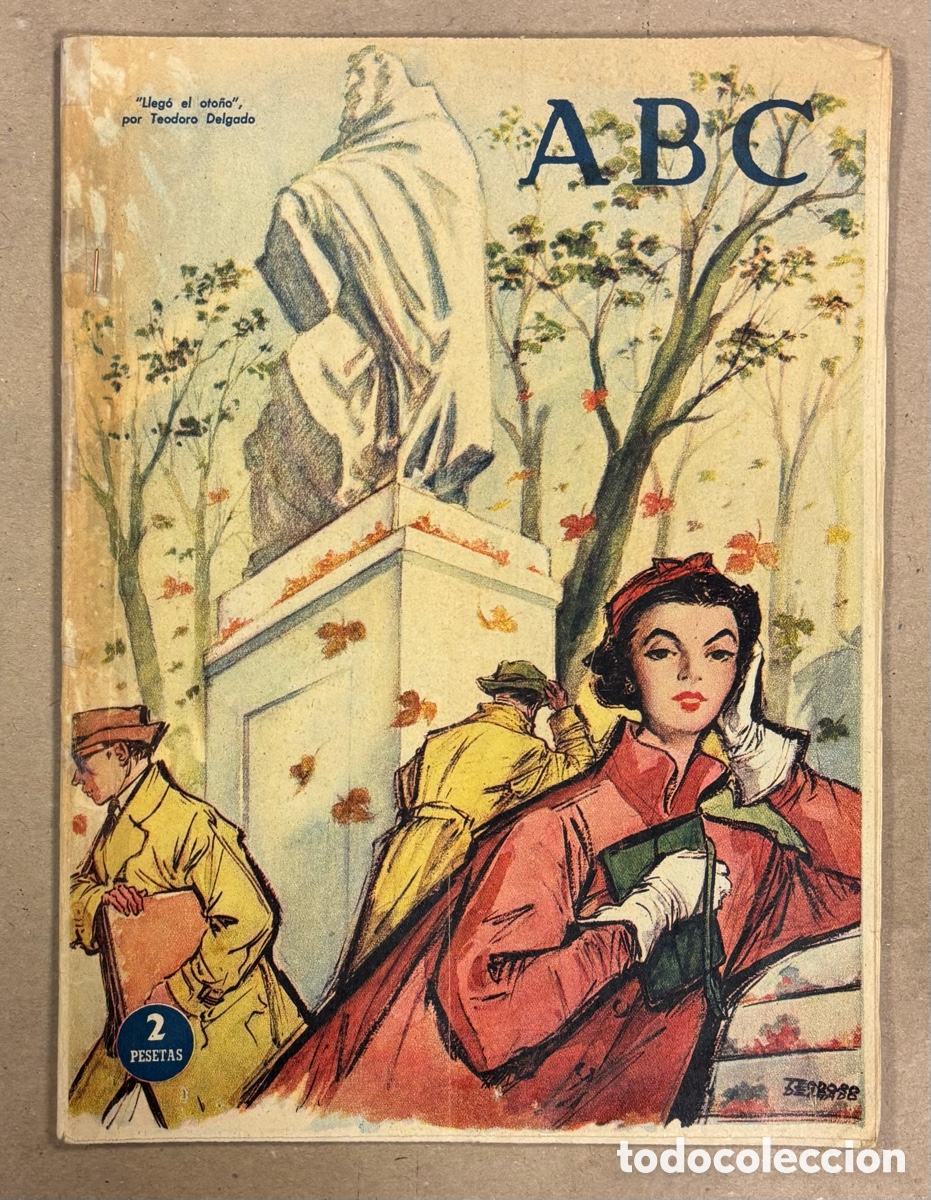 Coleccionismo de revistas y peri&oacute;dicos: ABC (20 OCTUBRE 1956). &ldquo;LLEG&Oacute; EL OTO&Ntilde;O&rdquo; TEODORO DELGADO, JEANNERET LE COURBUSIER, EL JARD&Iacute;N DE LAS D