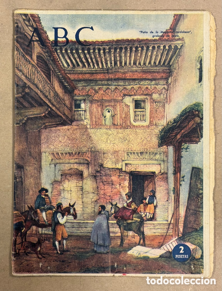 Coleccionismo de revistas y peri&oacute;dicos: ABC (8 SEPTIEMBRE 1956). &ldquo;PATIO DE LA MEZQUITA CORDOBESA&rdquo; LEWIS, LA VENDIMIA ISABELINA,&hellip;