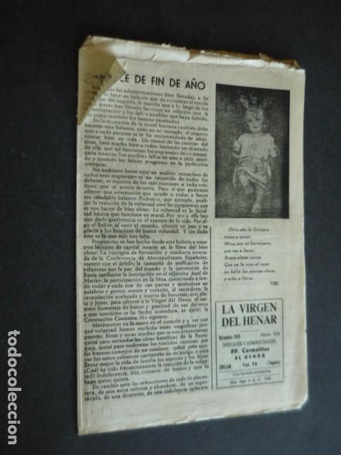 Collection Magazines and Newspapers: CUELLAR SEGOVIA REVISTA LA VIRGEN DEL HENAR DICIEMBRE 1959