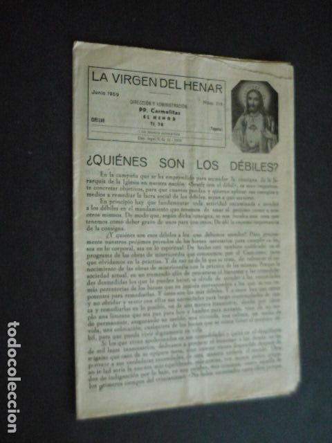 Coleccionismo de revistas y peri&oacute;dicos: CUELLAR SEGOVIA REVISTA LA VIRGEN DEL HENAR JULIO 1959