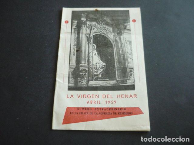 Colecionismo de Revistas e Jornais: CUELLAR SEGOVIA REVISTA LA VIRGEN DEL HENAR ESPECIAL FIESTA RESINEROS ESPA&Ntilde;OLES ABRIL 1959