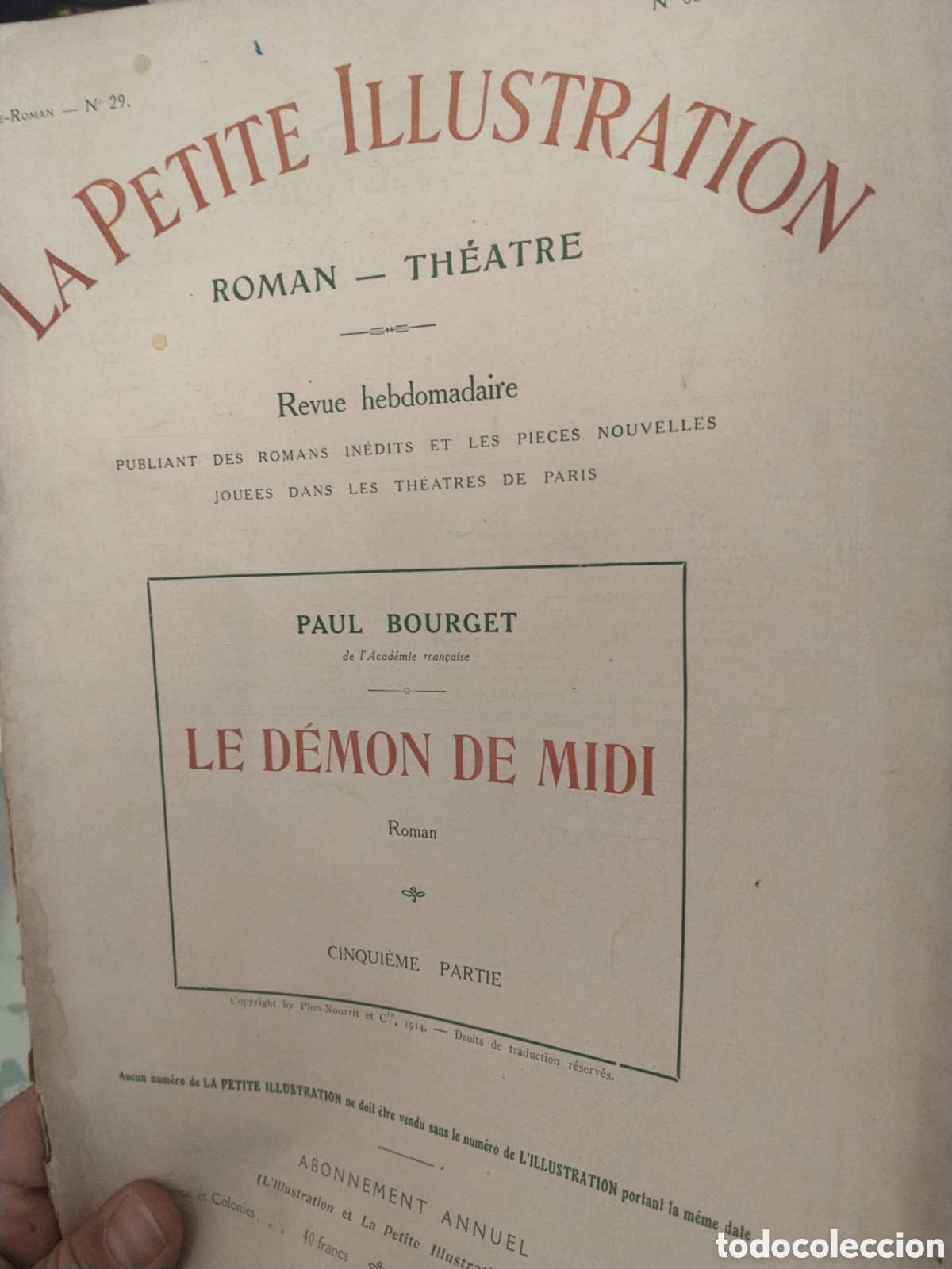 Collezionismo di Riviste e Giornali: La petite Illustration. N. 68. 1914