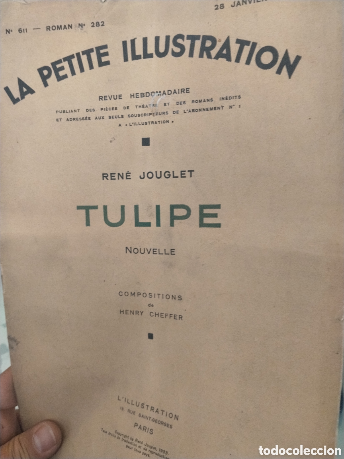 Collectionnisme de Revues et Journaux: La petite Illustration. N. 282. 1933