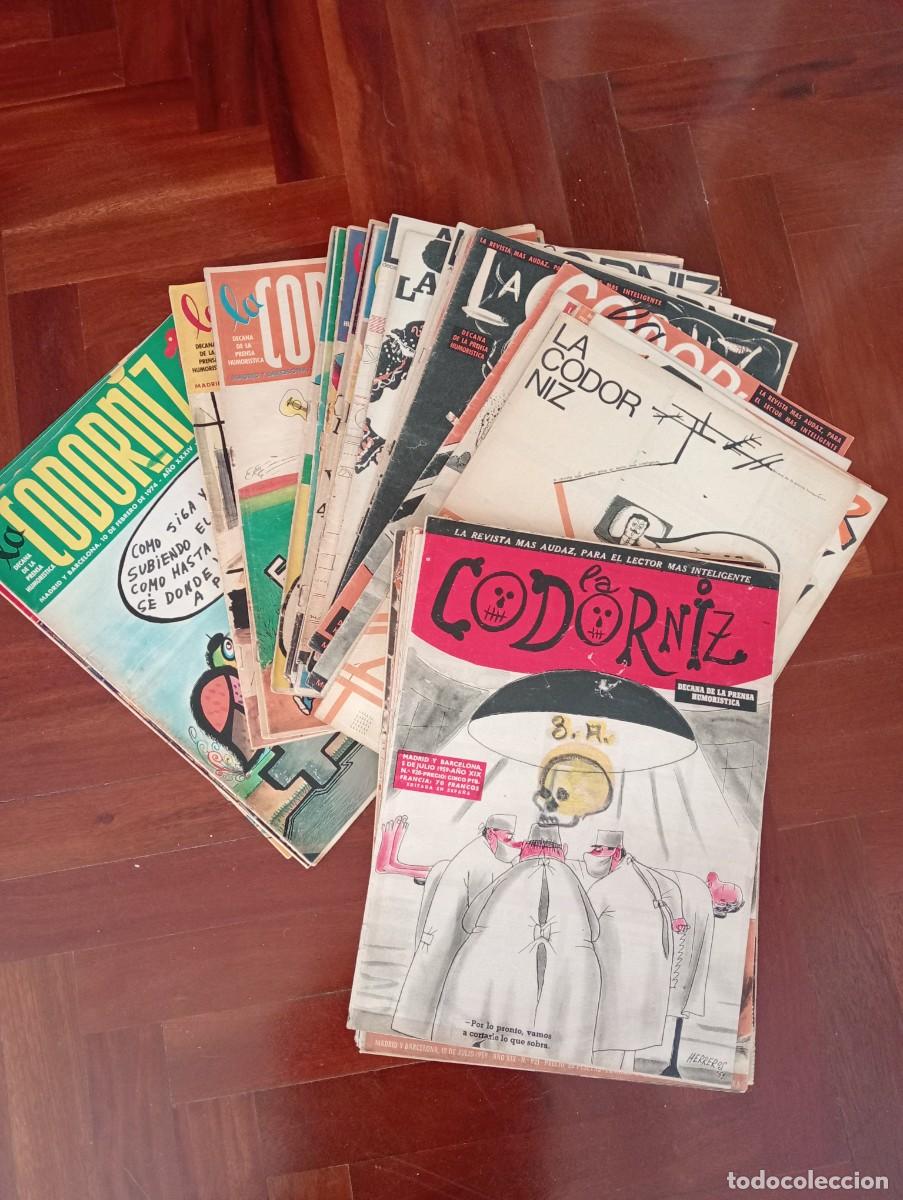 Colecionismo de Revistas e Jornais: LOTE CON 36 EJEMPLARES DE LA CODORNIZ (DE 1898). GRAPA. &Aacute;LVARO DE LA IGLESIA. 1959 &ndash; 75.