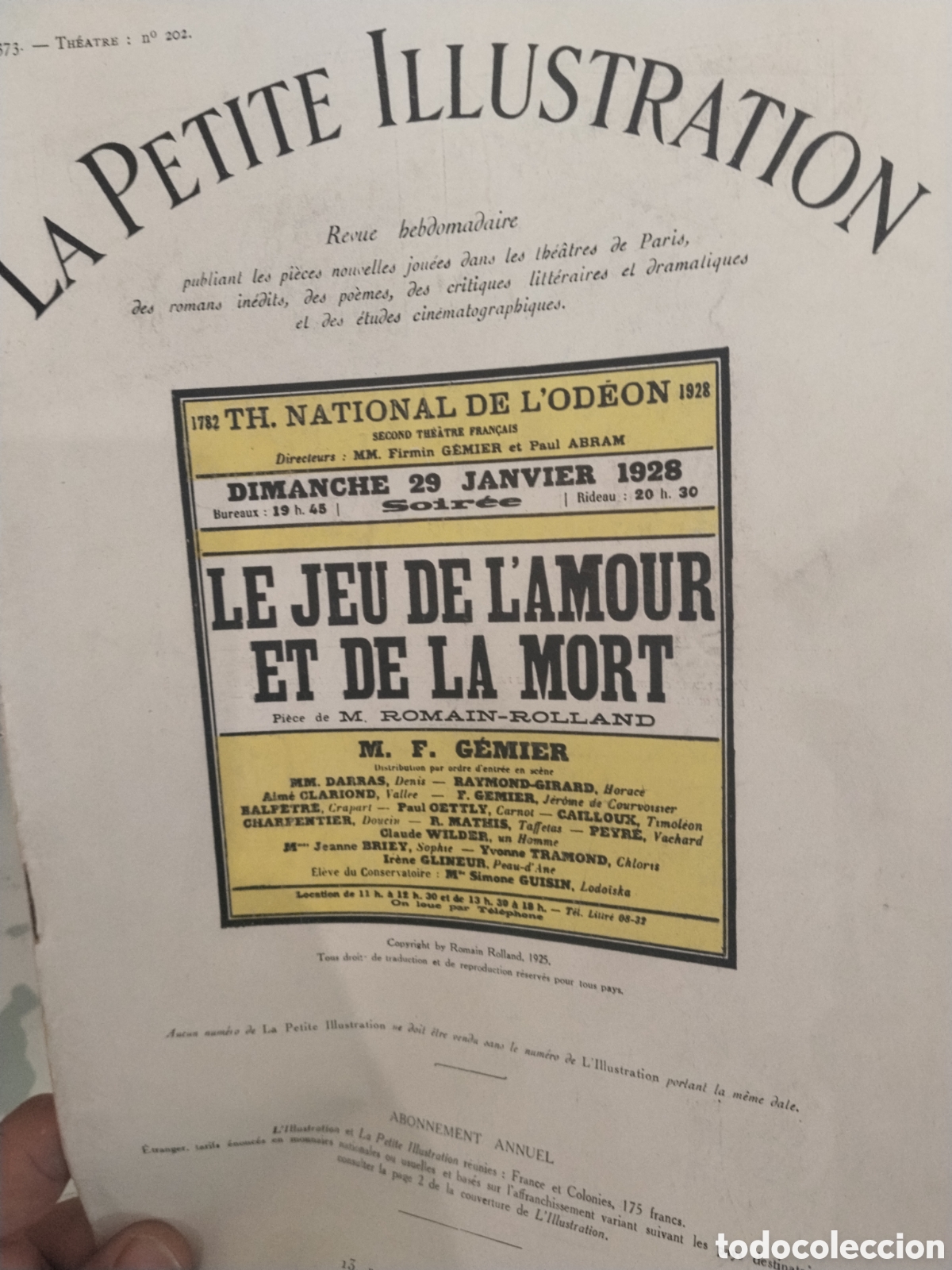Collection Magazines and Newspapers: La petite Illustration. N. 202. 1928