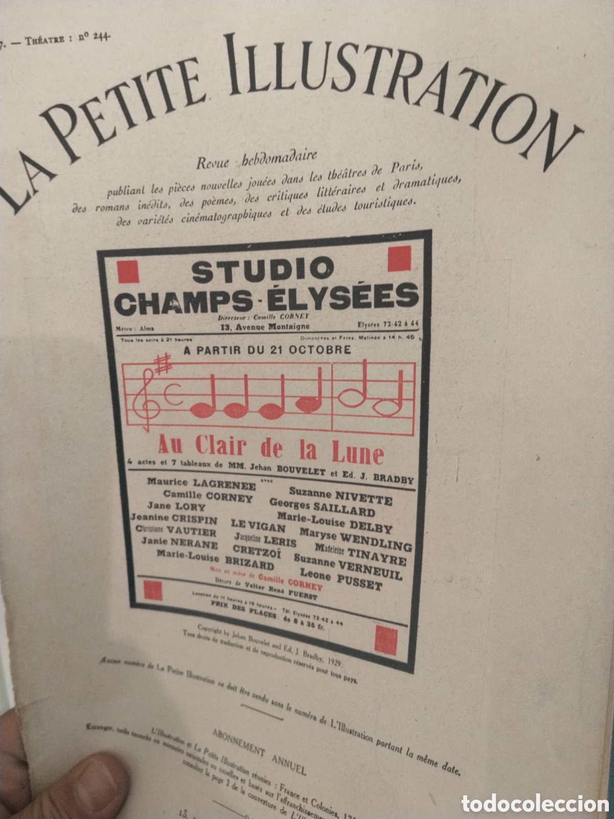 Colecionismo de Revistas e Jornais: La petite Illustration. N. 244. 1929