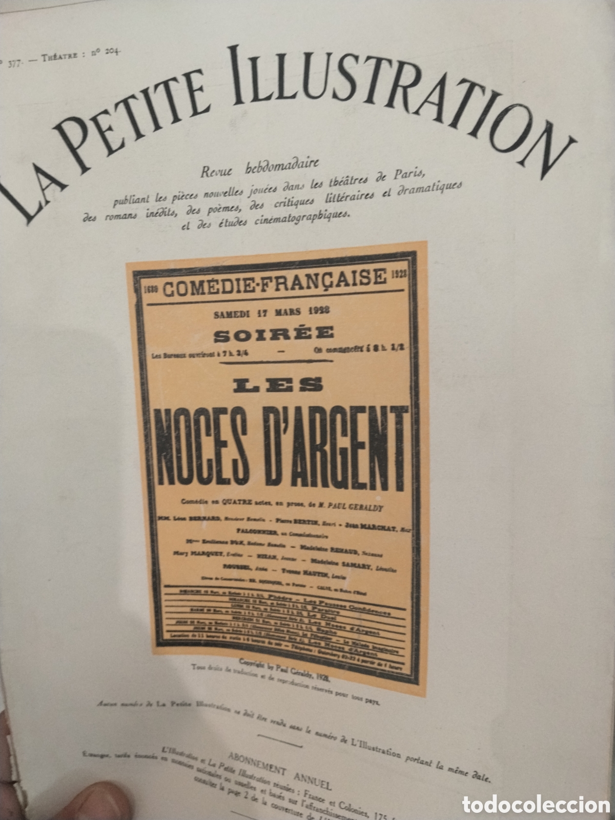 Collection Magazines and Newspapers: La petite Illustration. N. 204. 1928