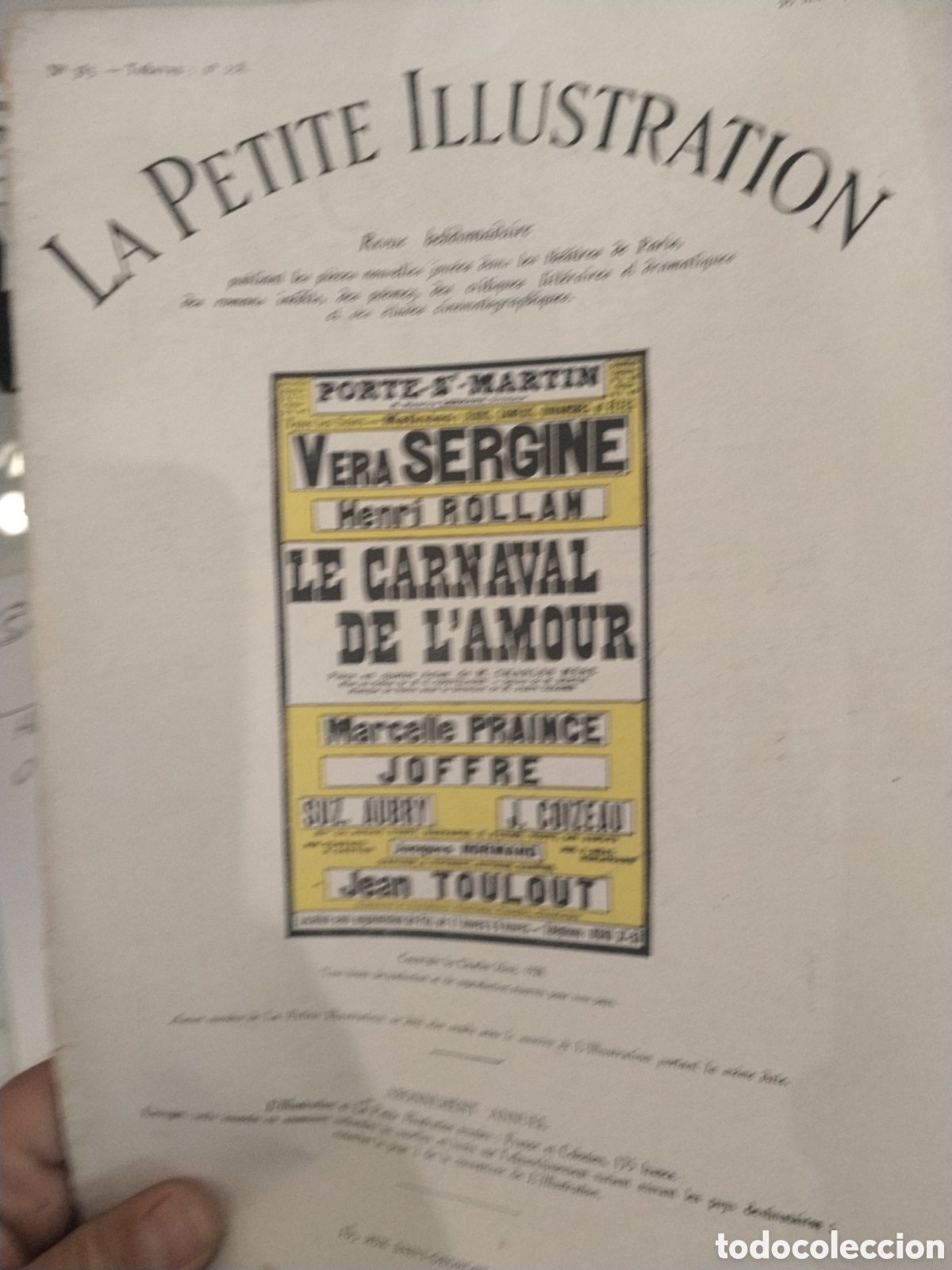 Collection Magazines and Newspapers: La petite Illustration. N. 208. 1928