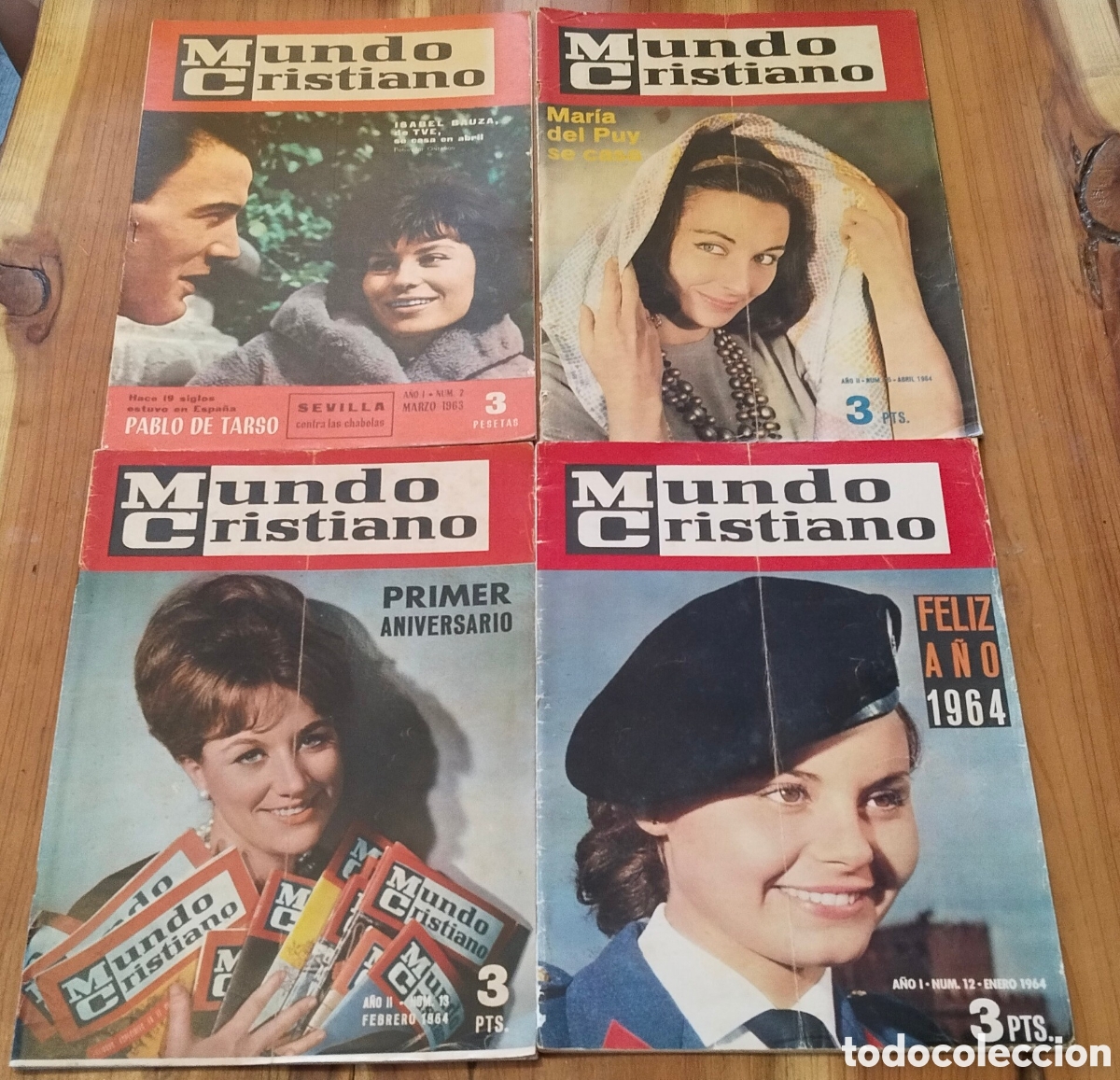 Collectionnisme de Revues et Journaux: Cuatro revistas Mundo Cristiano