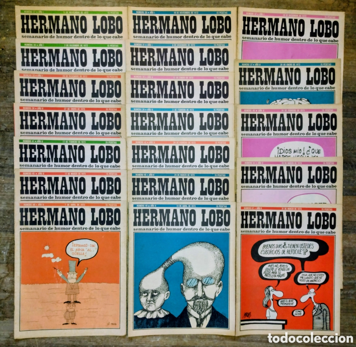 Collezionismo di Riviste e Giornali: 19 REVISTAS antiguas HERMANO LOBO en NORMAL ESTADO con se&ntilde;ales de uso y del paso del tiempo normales