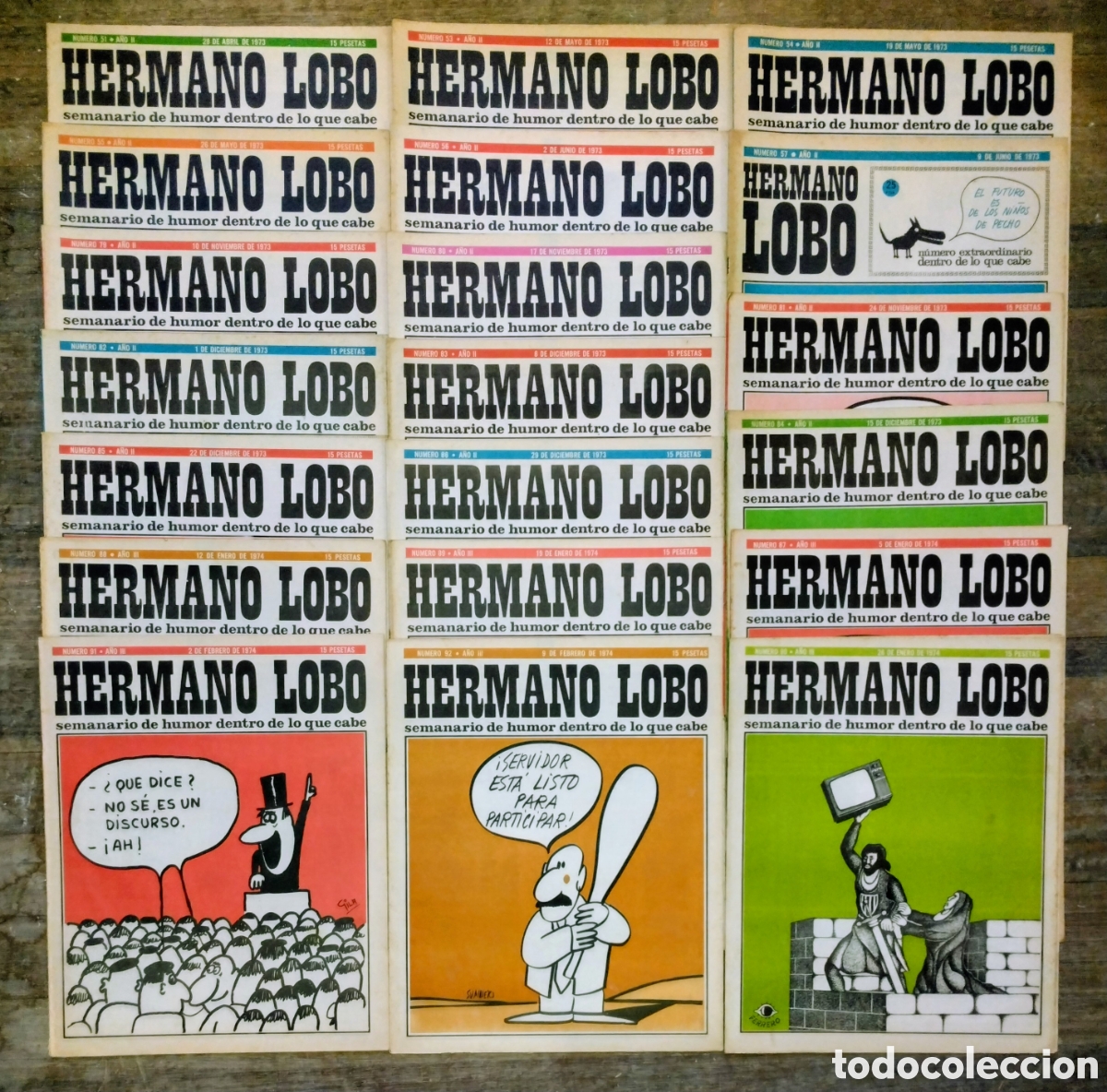 Collezionismo di Riviste e Giornali: 20 REVISTAS antiguas HERMANO LOBO en NORMAL ESTADO con se&ntilde;ales de uso y del paso del tiempo normales