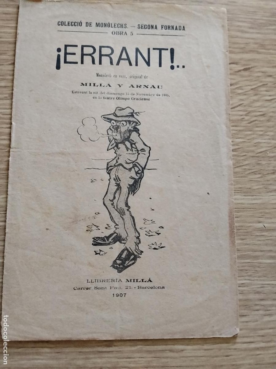 Collectionnisme de Revues et Journaux: !ERRANT! - COLECCI&Oacute; MON&Ograve;LEGS - ANY 1907