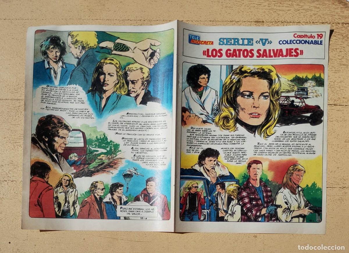 Coleccionismo de revistas y peri&oacute;dicos: Serie V Tele Indiscreta Coleccionable Los Visitantes Capitulo 19 Los Gatos Salvajes