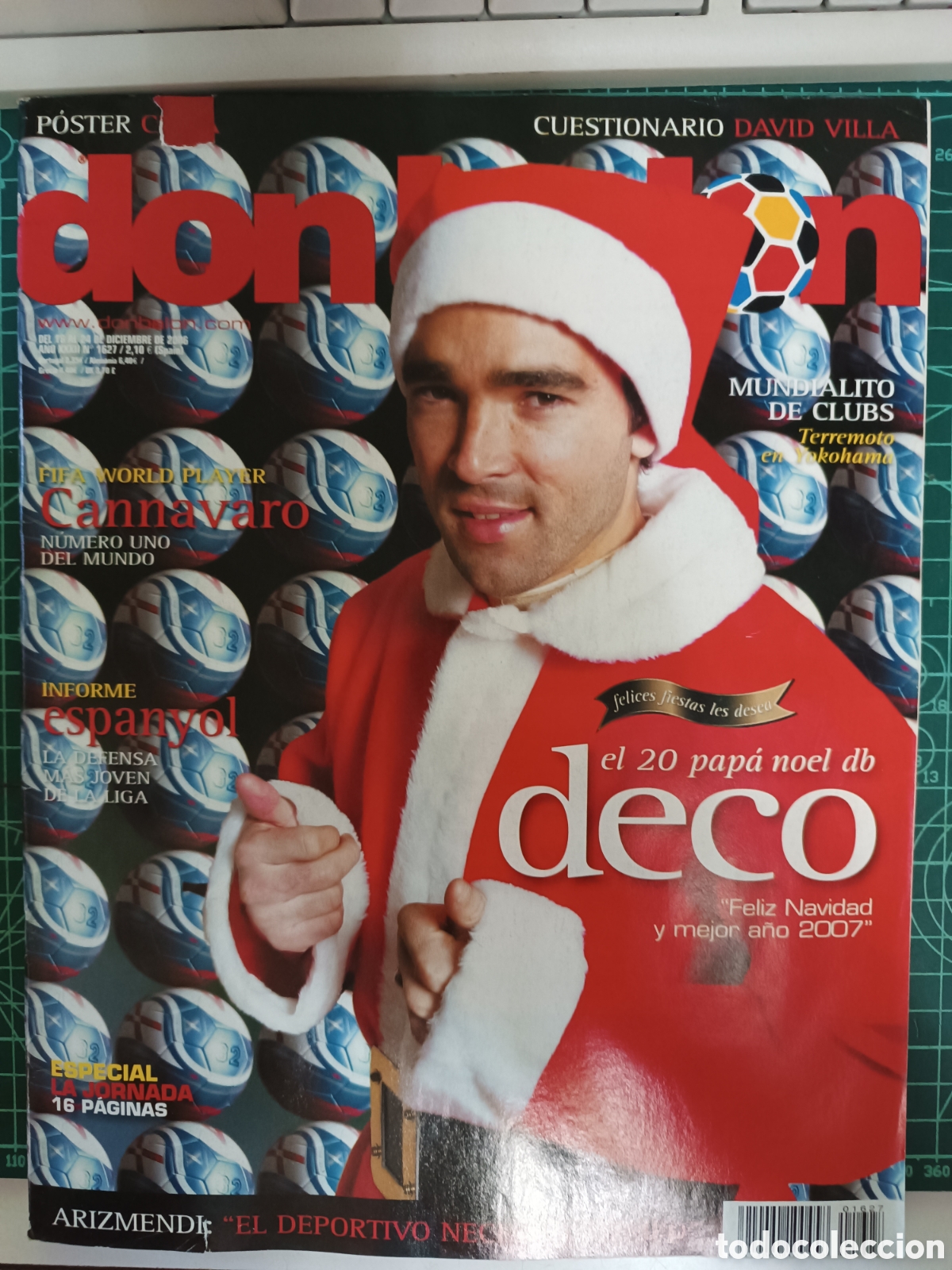 Coleccionismo de revistas y peri&oacute;dicos: DON BALON DICIEMBRE 2006, DAVID VILLA, CANNAVARO, DECO, INFORME ESPANYOL, MUNDIALITO DE CLUBS
