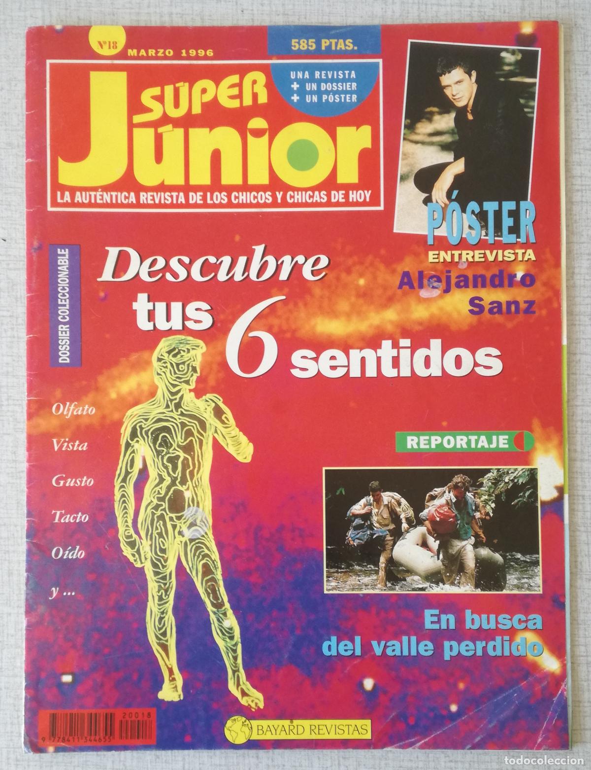Coleccionismo de revistas y peri&oacute;dicos: Revista Super Junior, n&ordm; 18: Marzo 1996 - Falta el poster