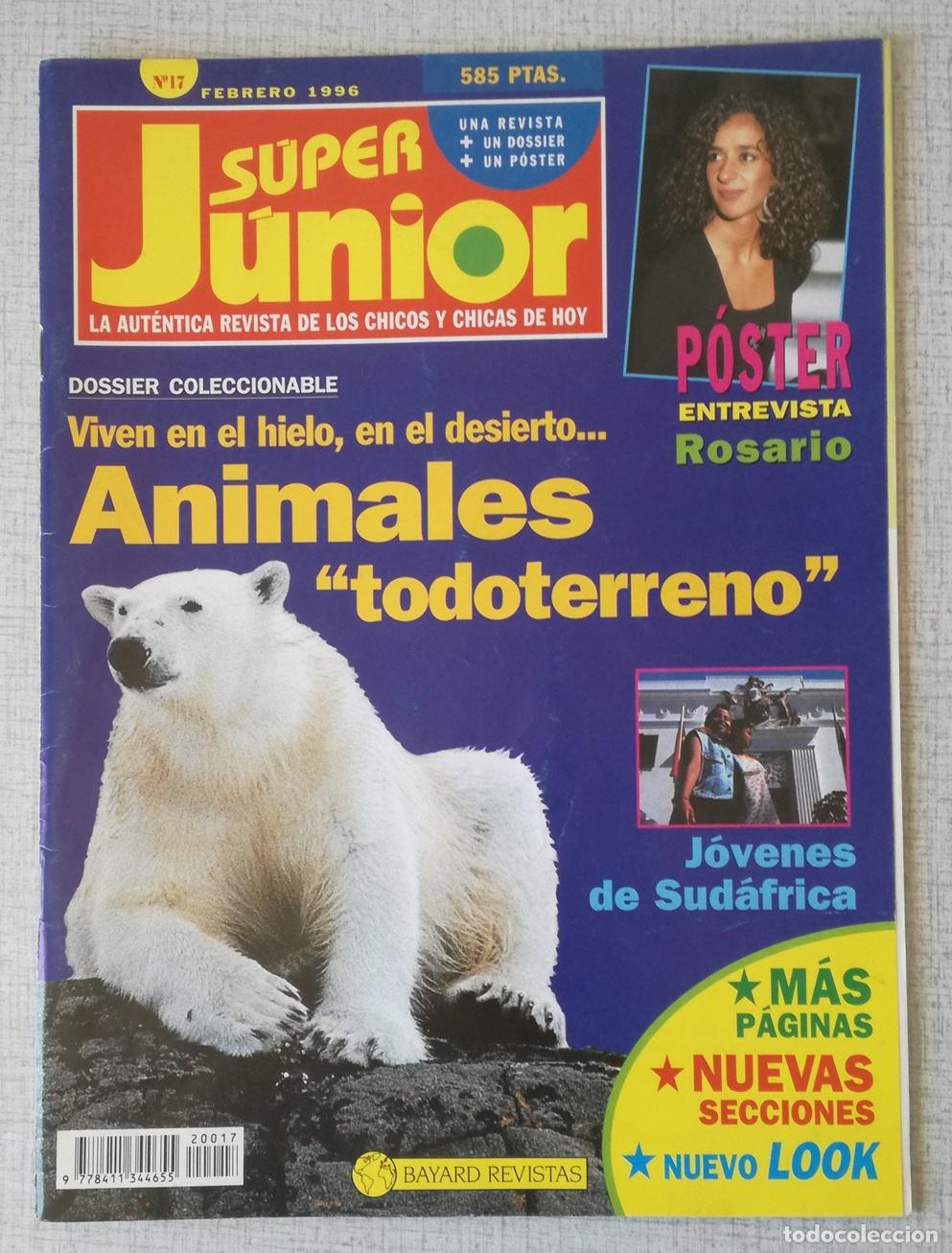 Coleccionismo de revistas y peri&oacute;dicos: Revista Super Junior, n&ordm; 17: Febrero 1996 - Falta el poster