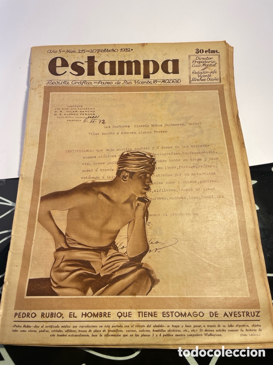Collection Magazines and Newspapers: ESTAMPA N&ordm; 215 (1932) &ndash; MIGUEL HERN&Aacute;NDEZ &ldquo;EL CABRERO POETA&rdquo;