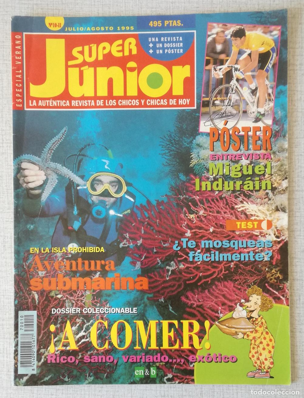 Coleccionismo de revistas y peri&oacute;dicos: Revista Super Junior, n&ordm; 10-11: Julio-Agosto 1995 - Falta el poster