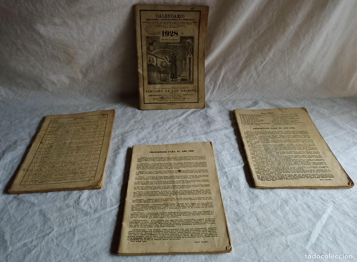 Coleccionismo de revistas y peri&oacute;dicos: Lote 4 calendarios religioso, astron&oacute;mico y literario a&ntilde;o 1925, 1926 y 1928