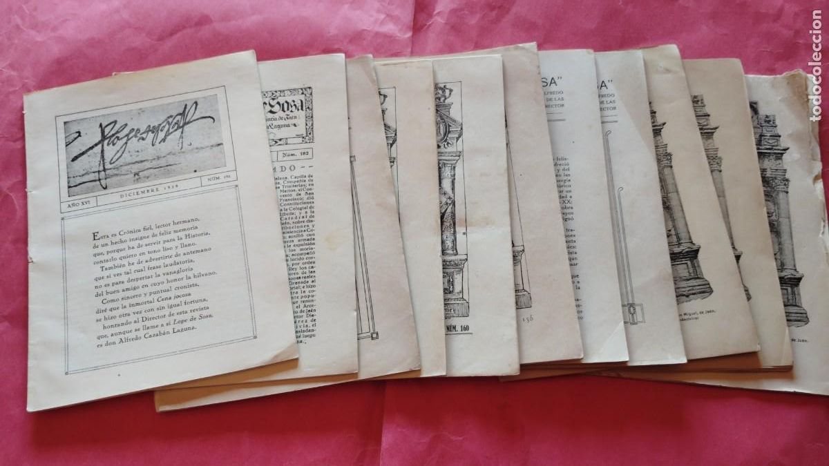 Coleccionismo de revistas y peri&oacute;dicos: DON LOPE DE SOSA.-CRONICA MENSUAL DE PROVINCIA DE JAEN.-LOTE DE 11 REVISTAS ORIGINALES.-A&Ntilde;OS 1915-28