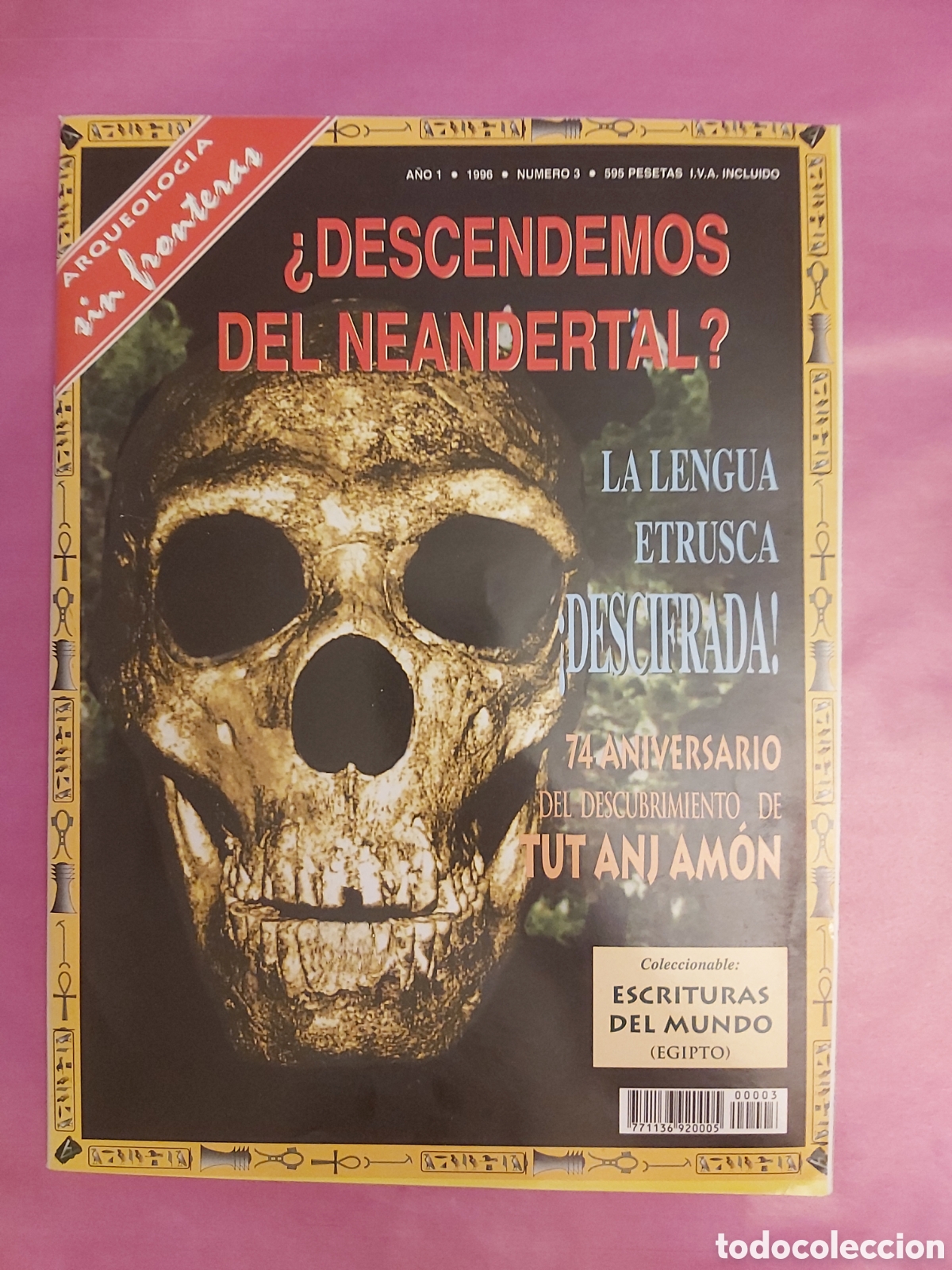 Coleccionismo de revistas y peri&oacute;dicos: REVISTA ARQUEOLOG&Iacute;A SIN FRONTERAS A&Ntilde;O 1 N.3 1996 DESCENDIENTES NEANDERTHAL LENGUA ETRUSCA