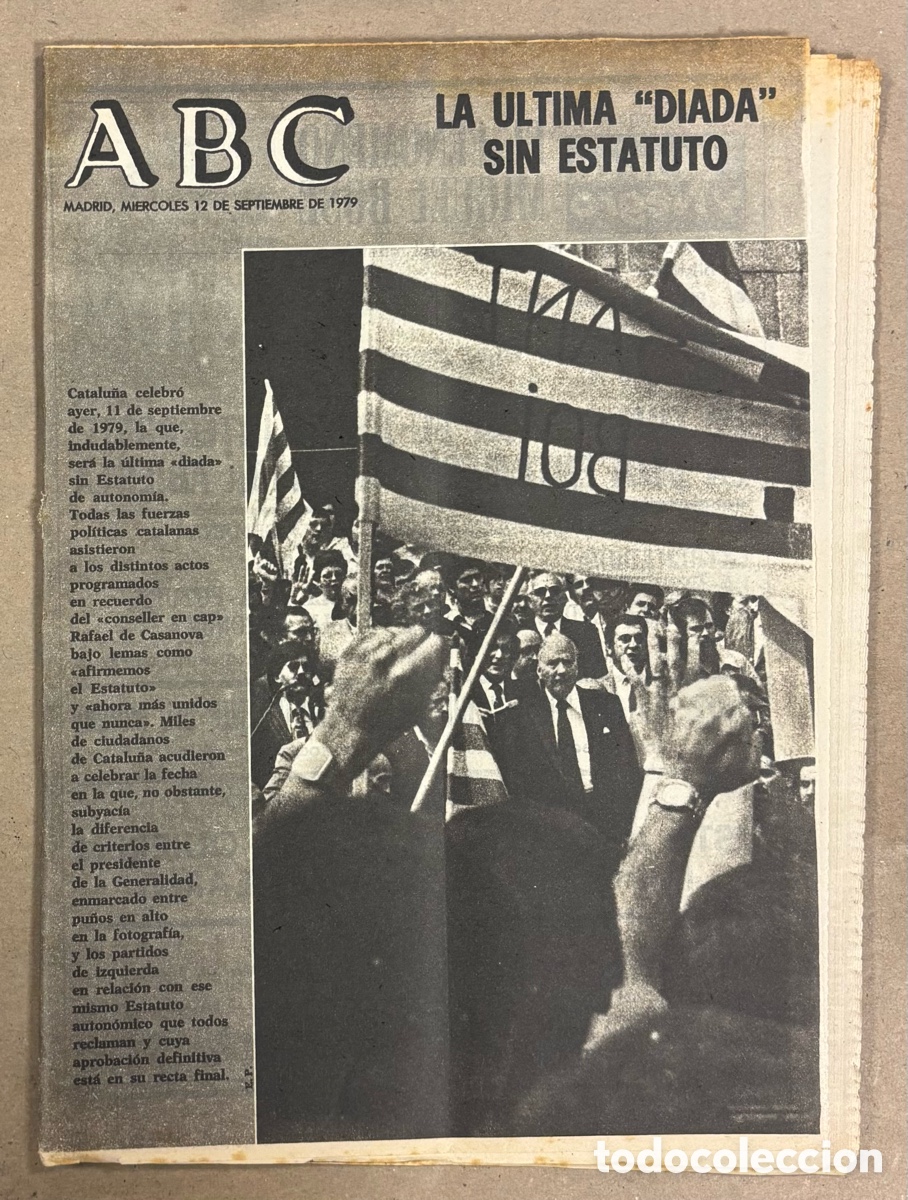Coleccionismo de revistas y peri&oacute;dicos: ABC (12 SEPTIEMBRE 1979) LA &Uacute;LTIMA DIADA SIN ESTATUTO CATAL&Aacute;N, MART&Iacute;N ARTAJO,&hellip;