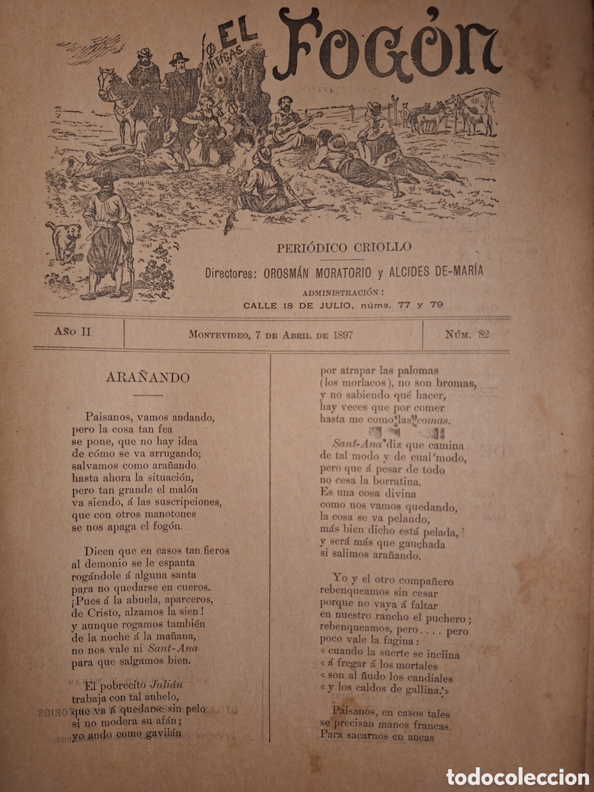 Coleccionismo de revistas y peri&oacute;dicos: REVISTA 1897 DESCRIPCION CUADRO HEQUET BATALLA ESTERO BELLACO BATALLON 24 DE ABRIL GUERRA PARAGUAY