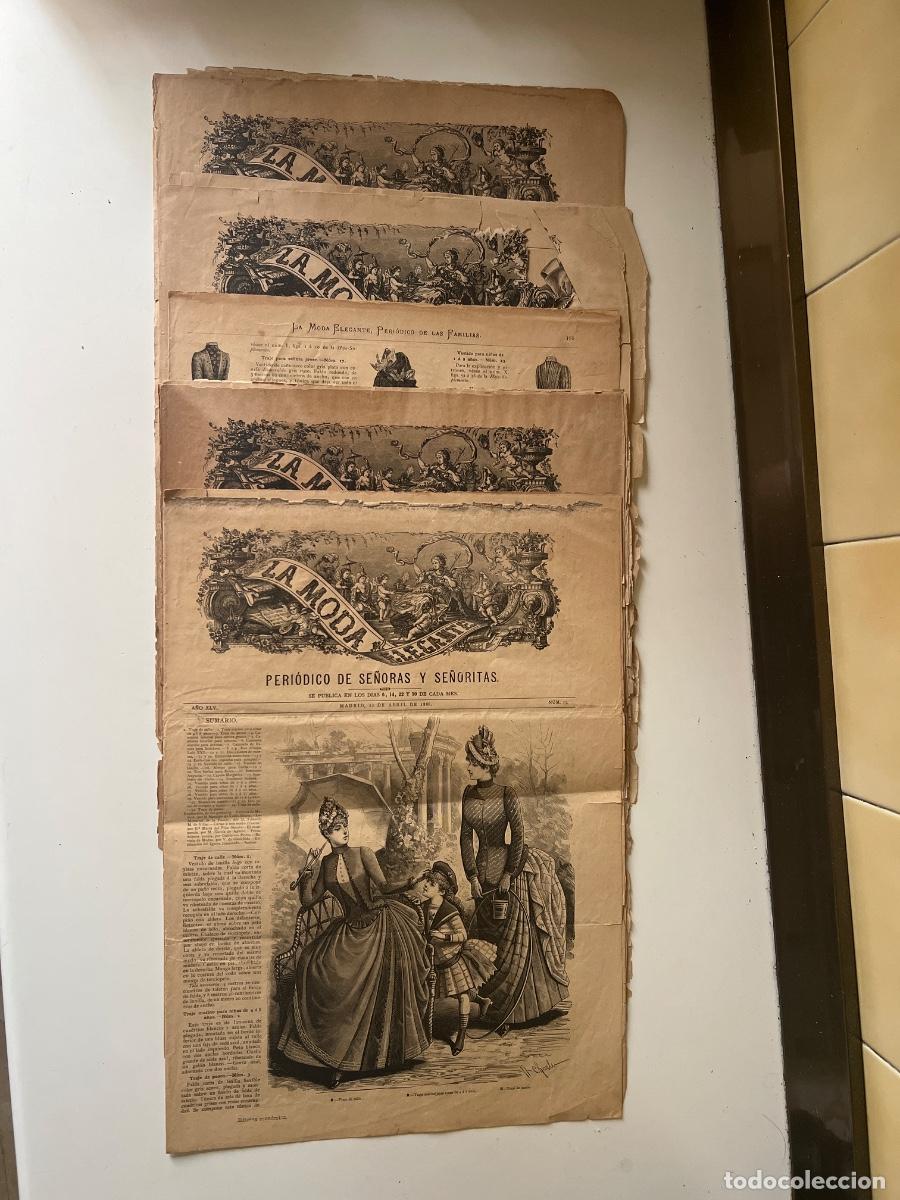 Coleccionismo de revistas y peri&oacute;dicos: LOTE ANTIGUAS REVISTAS LA MODA ELEGANTE (1886 y 1887) - GRABADOS - MODA - ILUSTRACIONES