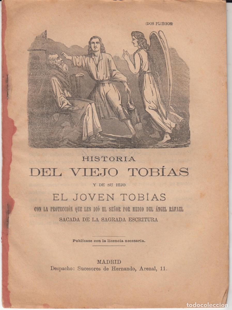 Coleccionismo de revistas y peri&oacute;dicos: PLIEGO DE CORDEL - ROMAN&Ccedil;OS HISTORIA DEL VIEJO TOB&Iacute;AS - madrid - siglo xix
