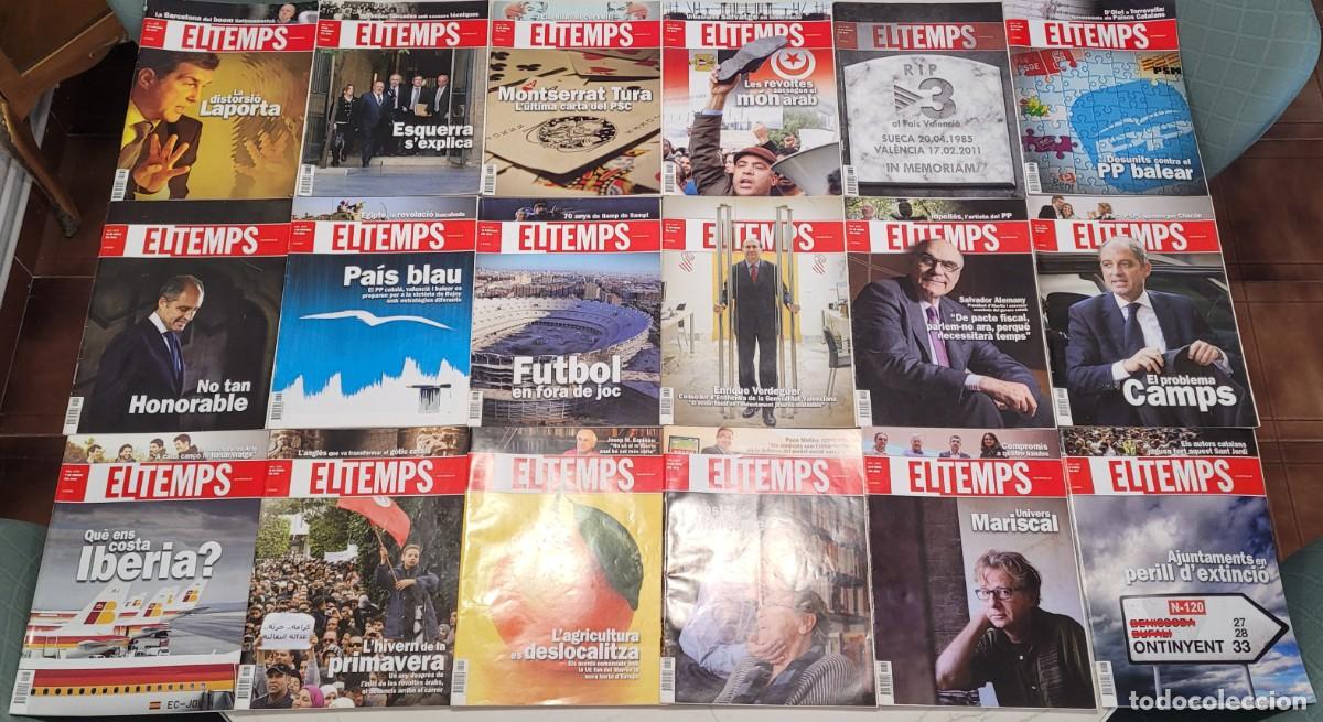 Collectionnisme de Revues et Journaux: Lot de 18 revistes &rdquo;El Temps&rdquo; (Per&iacute;ode 2010-2012). Pol&iacute;tica i Cultura. Val&egrave;ncia. En llengua catalana