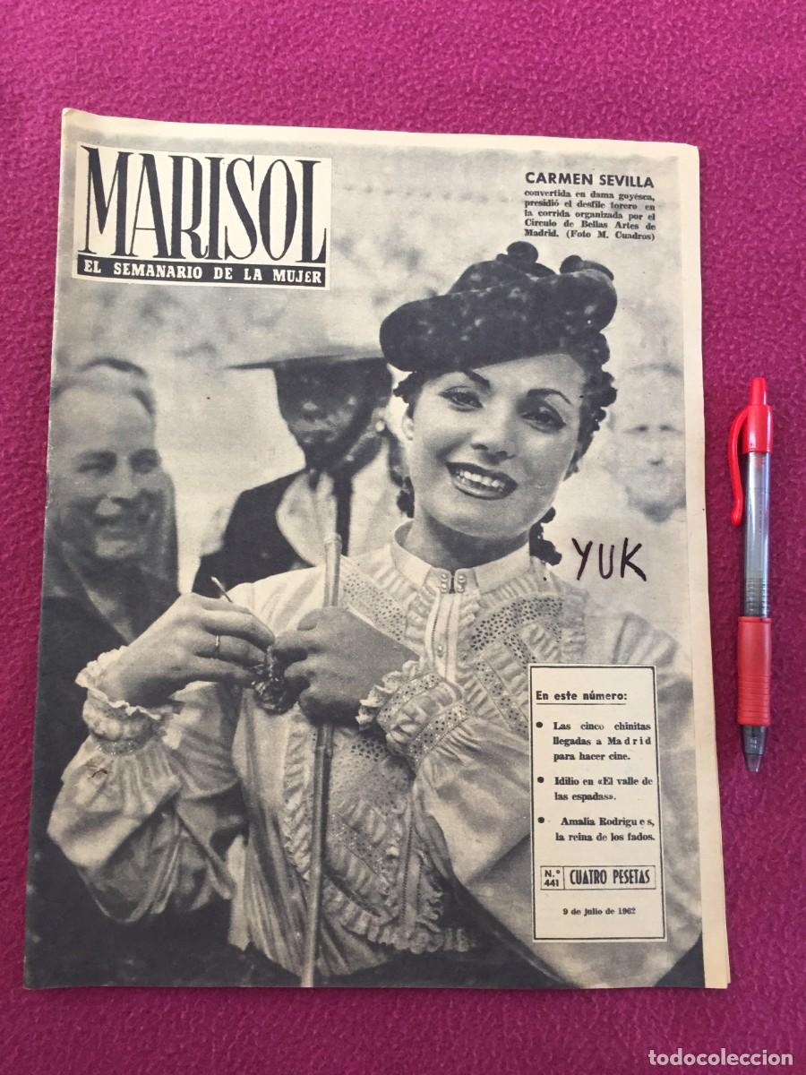 Coleccionismo de revistas y peri&oacute;dicos: Revista Marisol n&ordm; 441 --- 9 de Julio de 1962 -- Carmen Sevilla dama goyesca - Eleonora Rossi ...