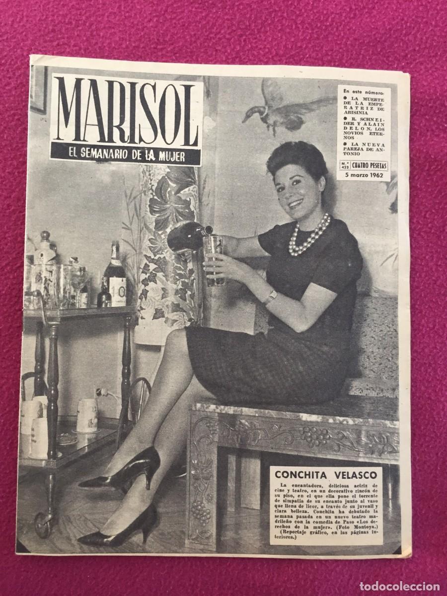 Coleccionismo de revistas y peri&oacute;dicos: Revista Marisol n&ordm; 423 --- 5 de marzo de 1962 --- Conchita Velasco - Marisol - Romy Schneider...