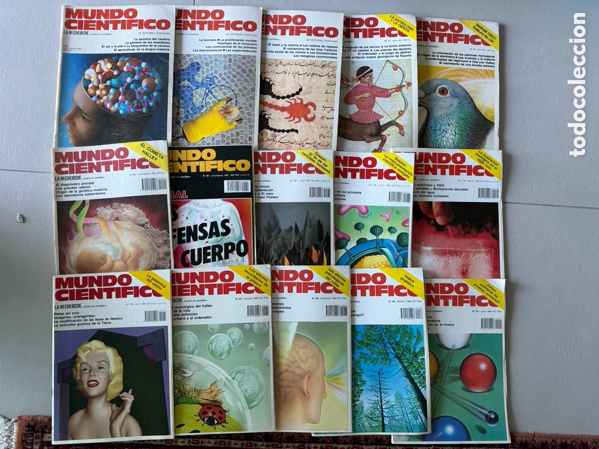 Coleccionismo de revistas y peri&oacute;dicos: Lote 17 Revistas MUNDO CIENT&Iacute;FICO A&ntilde;os 80 (1981-1989) - Colecci&oacute;n Retro