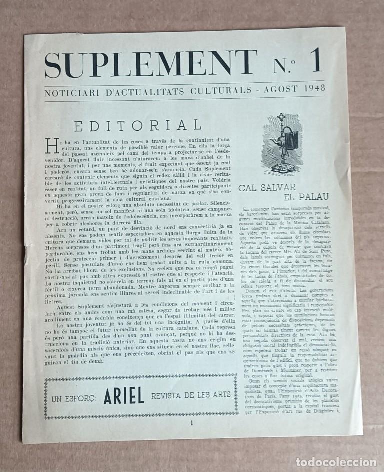 Coleccionismo de revistas y peri&oacute;dicos: SUPLEMENT n&ordm;1 - Noticiari d&acute;actualitats agst 1948