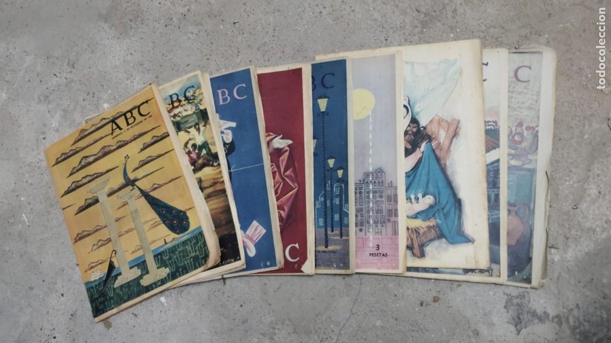 Coleccionismo de revistas y peri&oacute;dicos: ABC.-LOTE DE 100 REVISTAS ANTIGUAS.-A&Ntilde;OS 50-60.