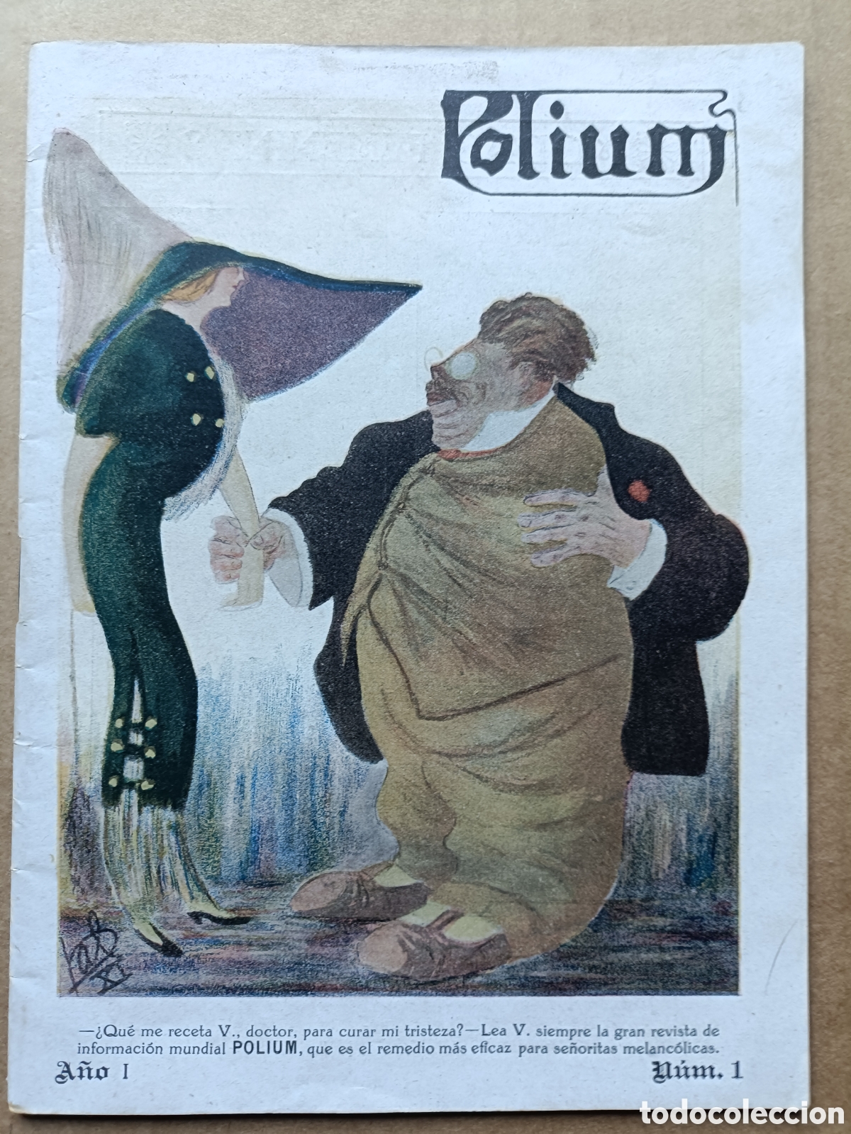 Coleccionismo de revistas y peri&oacute;dicos: Polium a&ntilde;o 1 N&uacute;mero 1 Enero 1912. Barcelona. Revista sical&iacute;ptica, Modas, deportes, arte actualidades