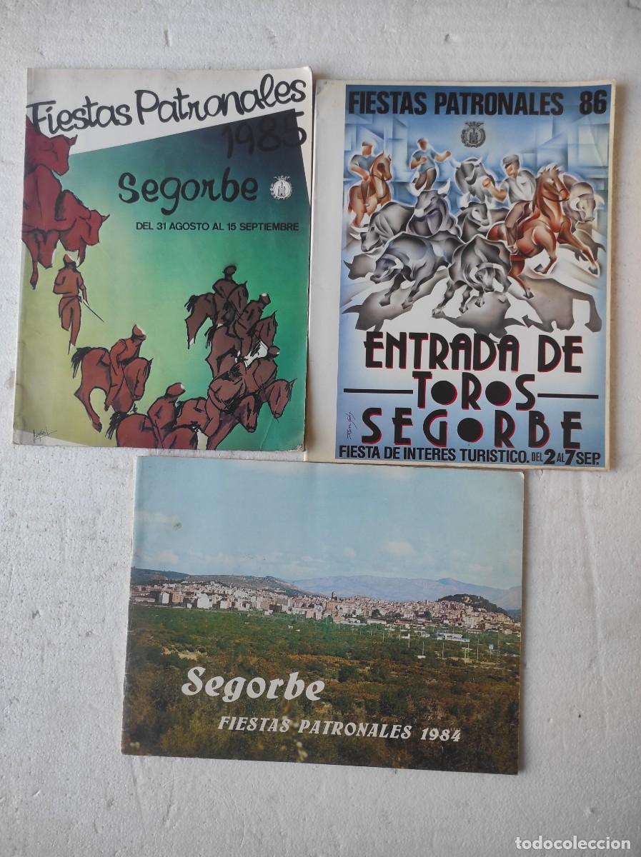 Coleccionismo de revistas y peri&oacute;dicos: lote 3 programas fiestas Segorbe 1984, 1985, 1986 buen estado