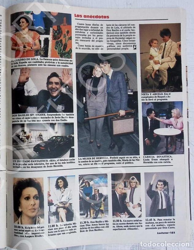 Coleccionismo de revistas y peri&oacute;dicos: JAVIER BASILIO LOLA FLORES PINTORA LINDA EVANS JOHN FORSYTHE IRMA SORIANO VERONICA CASTRO SONIA BRA