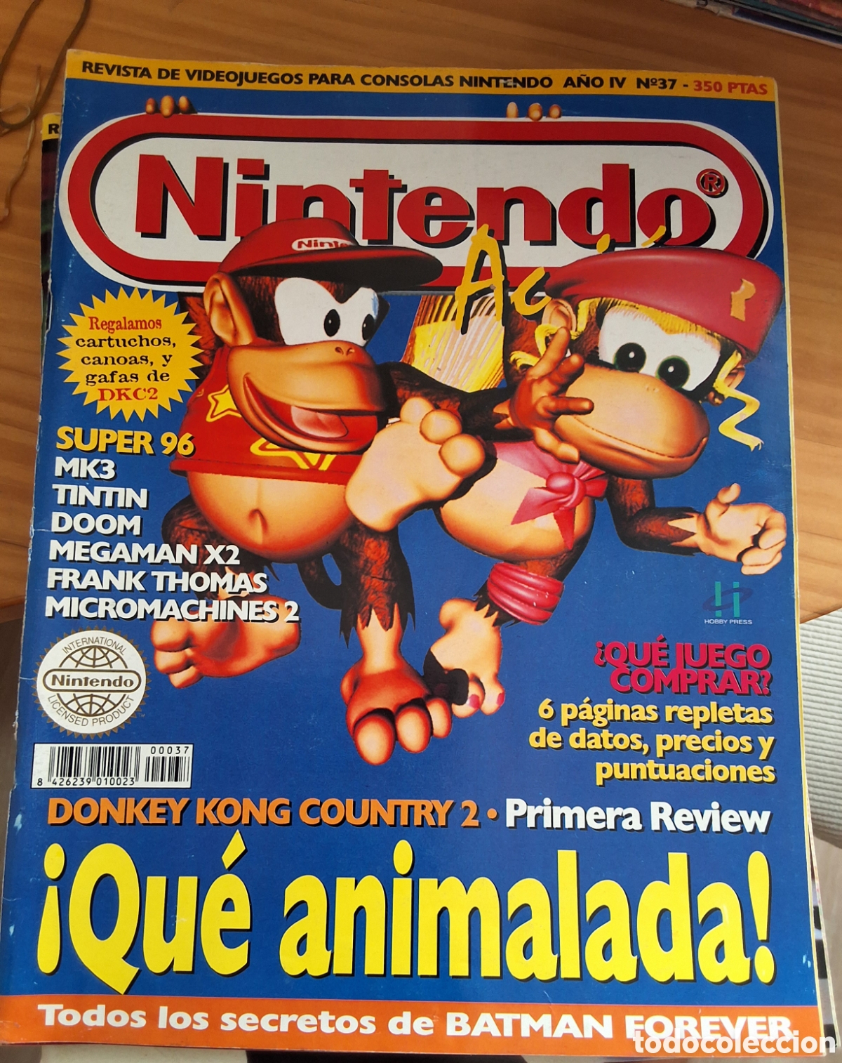 Coleccionismo de revistas y peri&oacute;dicos: Nintendo accion revista consolas n&uacute;mero 37 a&ntilde;o 1995/12