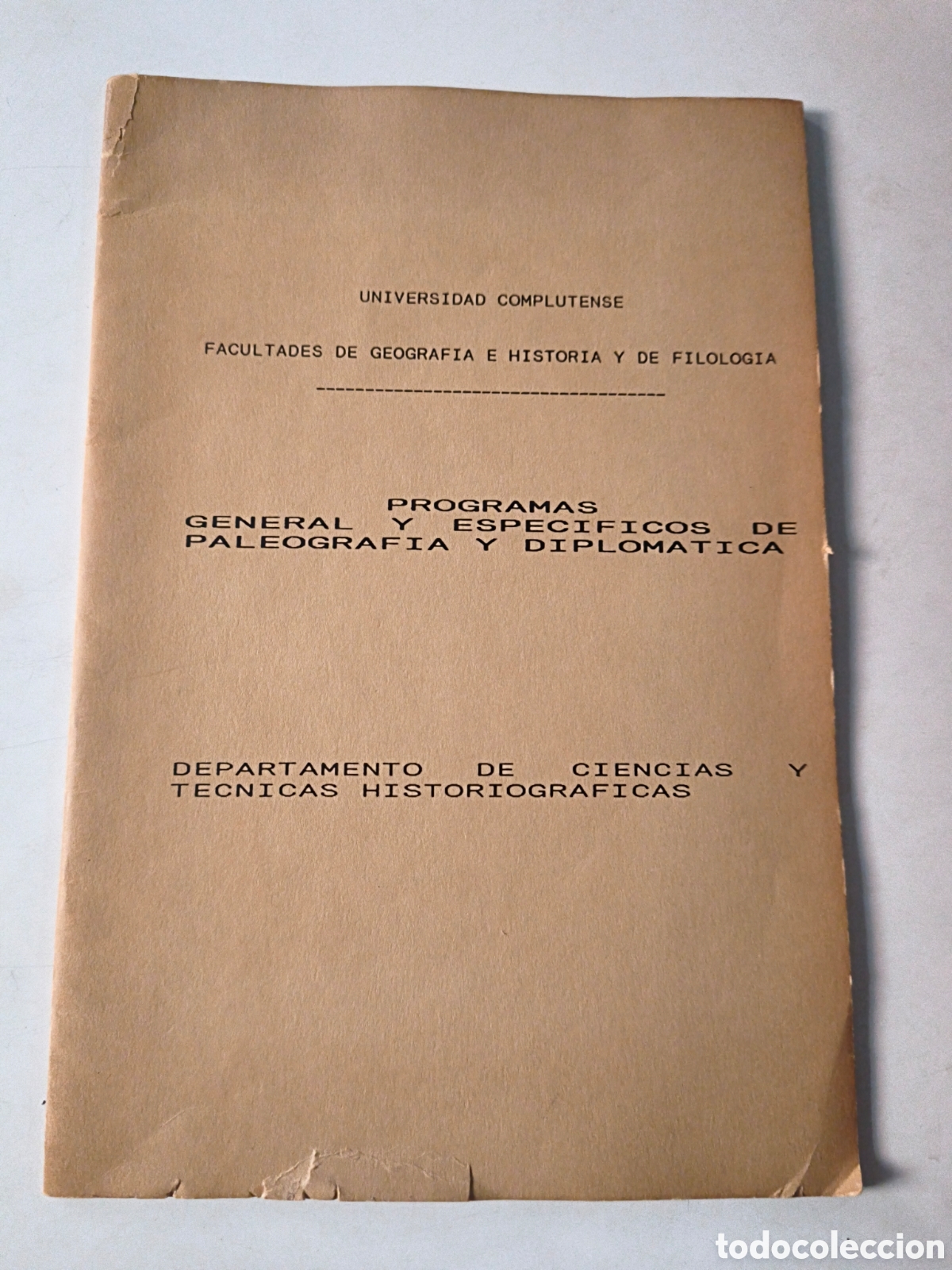 Collezionismo di Riviste e Giornali: Programas general y especificos de Paleograf&iacute;a y Diplom&aacute;tica