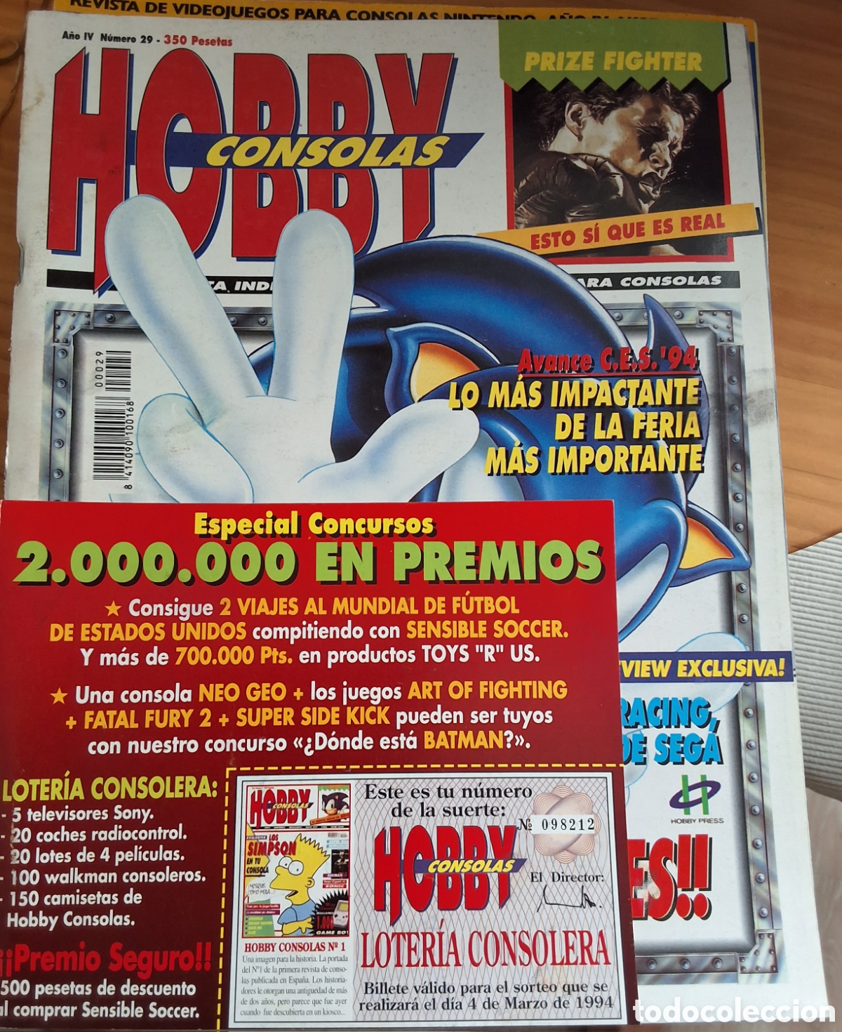 Coleccionismo de revistas y peri&oacute;dicos: Hobby consolas revista n&uacute;mero 29 a&ntilde;o 1994/2 incluye decimo de loter&iacute;a consolera revista manga
