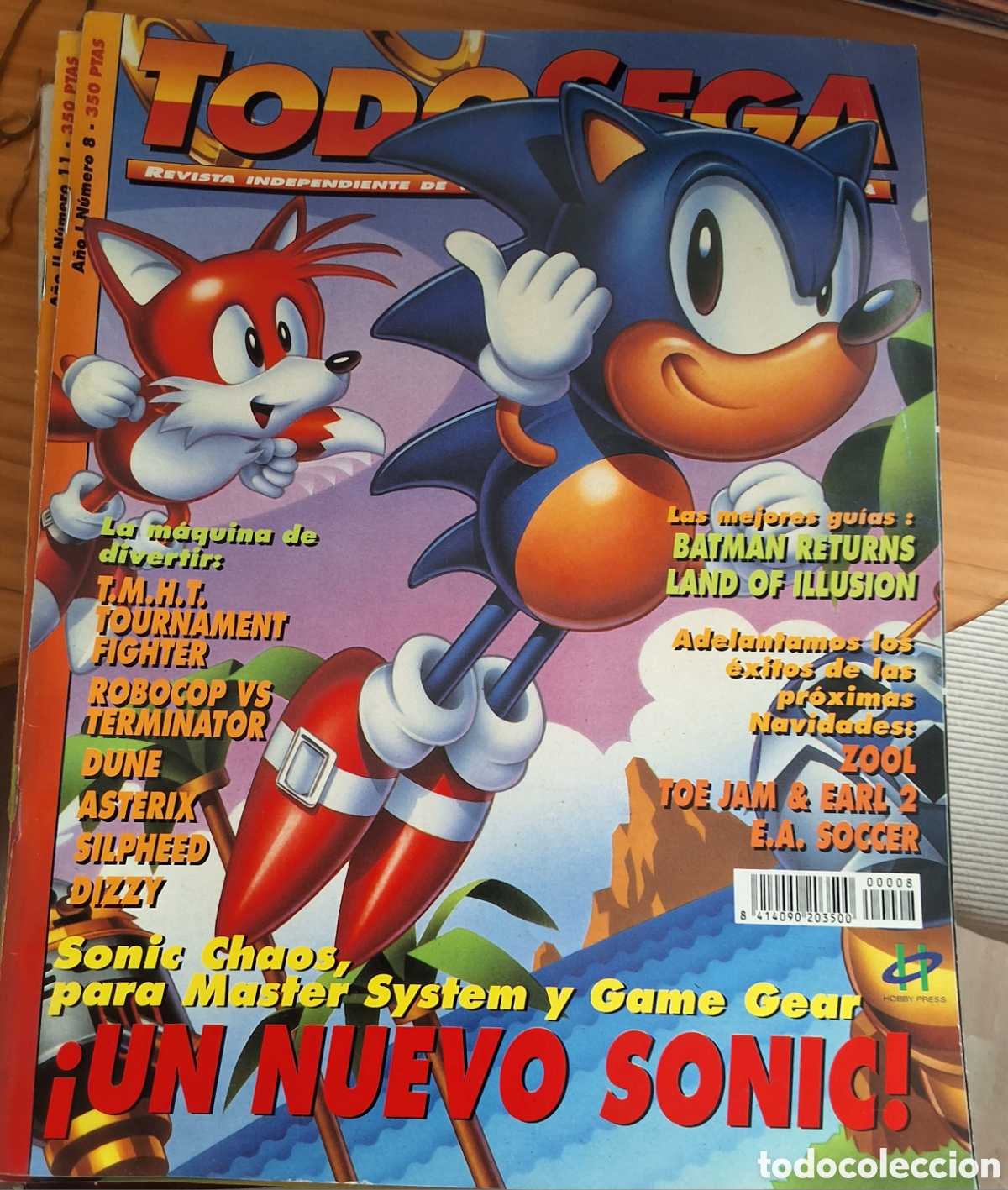 Sammeln von Zeitschriften und Zeitungen: Todo sega revista consolas n&uacute;mero 8 a&ntilde;o 1993/11
